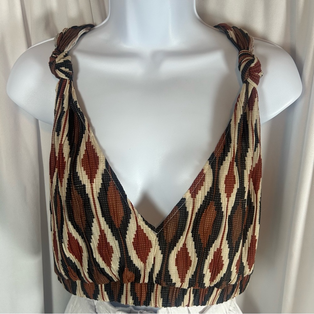 Stylish Brown and Cream Women's Top